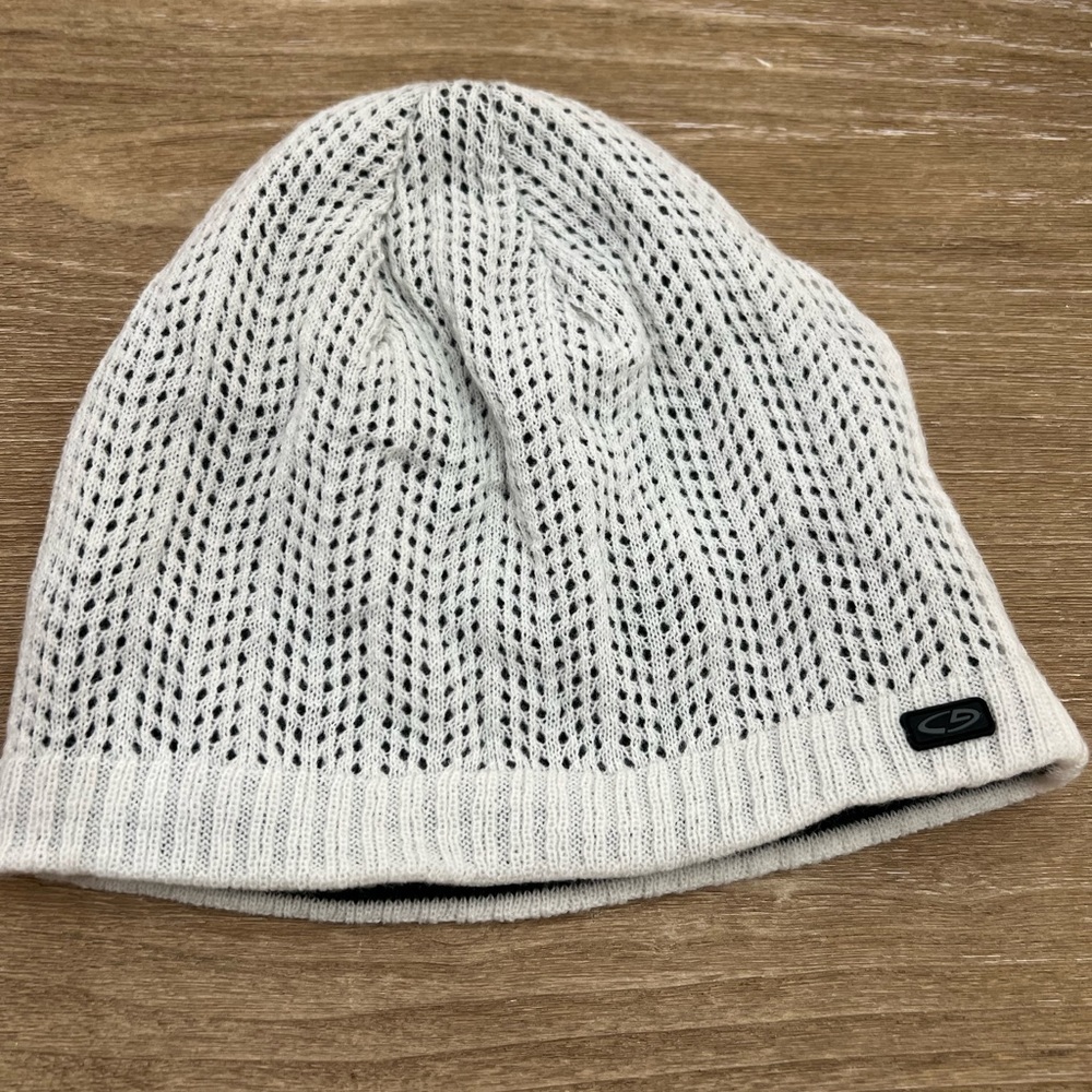 Champion off white athletic Beanie hat one size